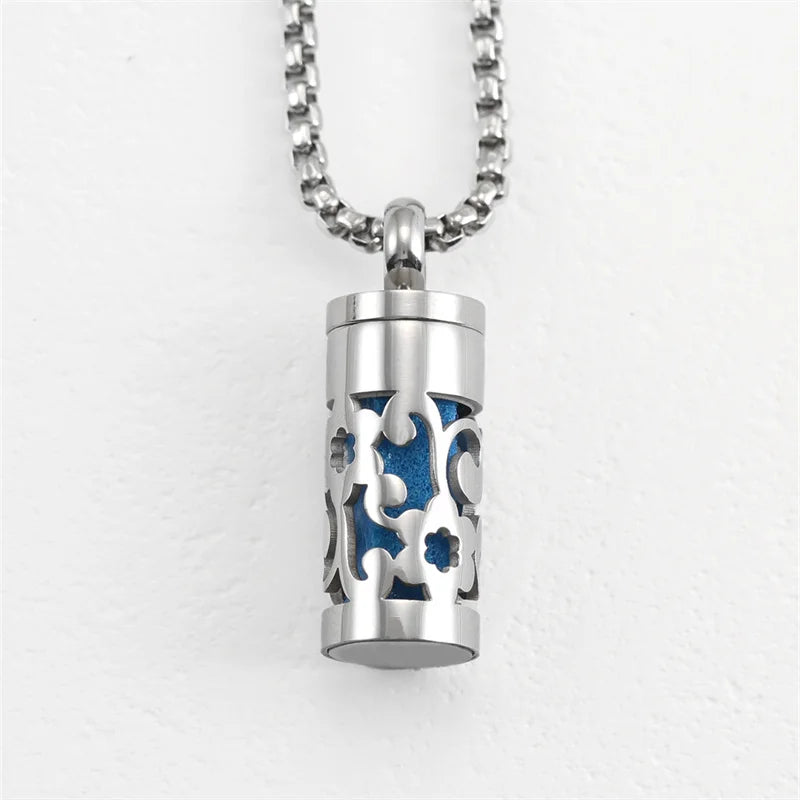 Collier Diffuseur d'Aromathérapie Premium - Pendentif Acier Inoxydable avec Mèches Parfumées | Bijou Thérapeutique 70cm