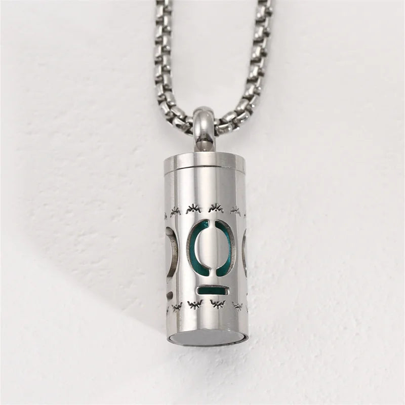 Collier Diffuseur d'Aromathérapie Premium - Pendentif Acier Inoxydable avec Mèches Parfumées | Bijou Thérapeutique 70cm